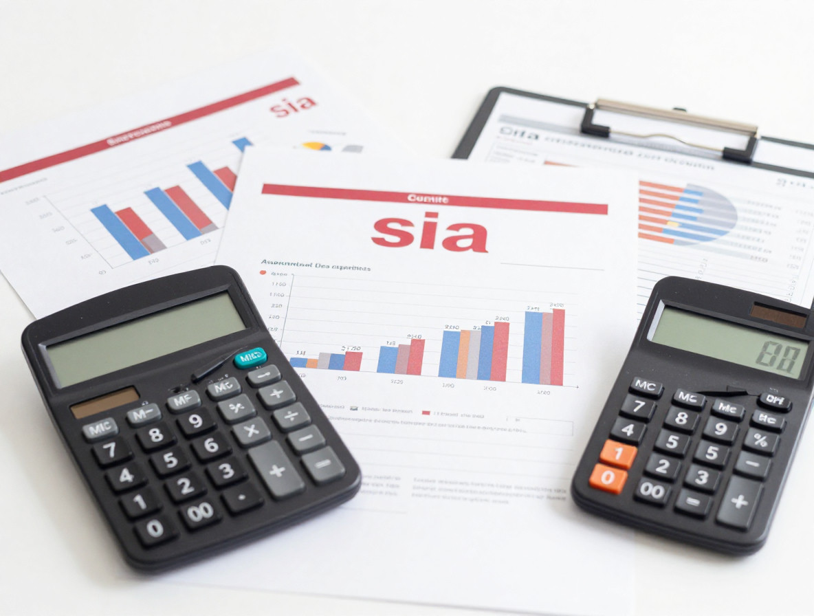 SIA branded financial reports and calculators representing SIA Accounting & Auditing LLC, UAE